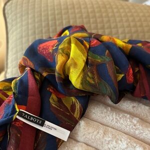 Talbots Multicolor Floral Scarf